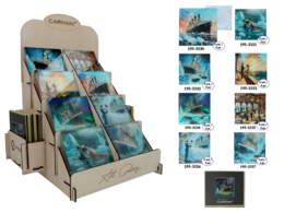 Lote de 40 posavasos de cristal en expositor - Titanic (CARMANI)