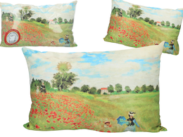 Pillow with filling/zipper (large) - Claude Monet, Field of Poppies (CARMANI)