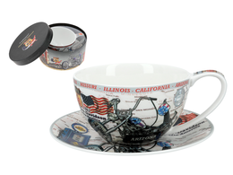 Cup and saucer - Motorcycle (CARMANI)