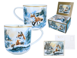 Christmas Mug - Winter Everywhere, Foxes (CARMANI)