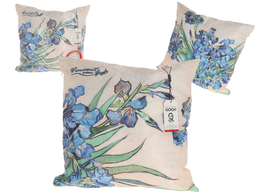 Pillow with filling/zip - V. van Gogh, Irises (cream background, CARMANI)