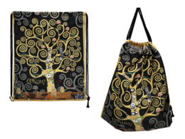 Back bag - G. Klimt, Tree, black background (CARMANI)