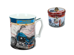 Mug in tin - Motorbike, Honda (CARMANI)