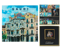 Glass coaster - inspired by the painting of A. Gaudi (CARMANI)