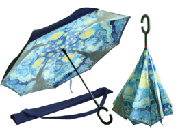 Reverse-opening umbrella - V. van Gogh, The Starry Night (CARMANI)