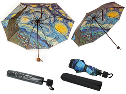 Folding umbrella - V. van Gogh, Starry night (design inside, CARMANI)