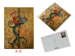 Set of 12 postcards - Inspired by the paintings of G. Klimt (CARMANI)