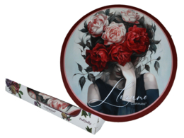 Round table pad - L. Lozano, Lady`s Floral Symphony (Carmani)