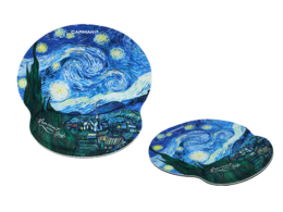 Computer mouse pad with wrist cushion - V. van Gogh, starry night (Carmani)