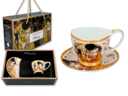 Vanessa espresso cup - G. Klimt, The Kiss, white background (CARMANI)