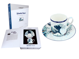 Set of cup and saucer - Hokusai Katsushika, The Great Wave in Kanagawa (CARMANI)