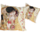 Pillow with filling/zip - G. Klimt, The Kiss, cream background (CARMANI)