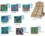 Set of 48 glass coasters in a display - Moroccan pattern (CARMANI)