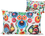 Pillow with filling/zip (large) - Folk (white background, CARMANI)