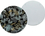 Glass cutting board, round - Flowers (CARMANI)
