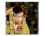 Podkładka ceramiczna, kwadratowa - G. Klimt, Pocałunek (ciemne tło) (CARMANI)