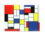 Glass cutting board - P. Modrian (CARMANI)