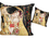 Pillow with filling/zip - G. Klimt, The Kiss (black background, CARMANI)