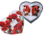 Set of 2 cups in a heart - L. Lozano, Maki (CARMANI)
