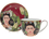 Taza y platillo - F. Kahlo, Autorretrato con collar de espinas y colibrí (CARMANI)