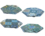 Set of 4 stone washers - Hexagonal (CARMANI)